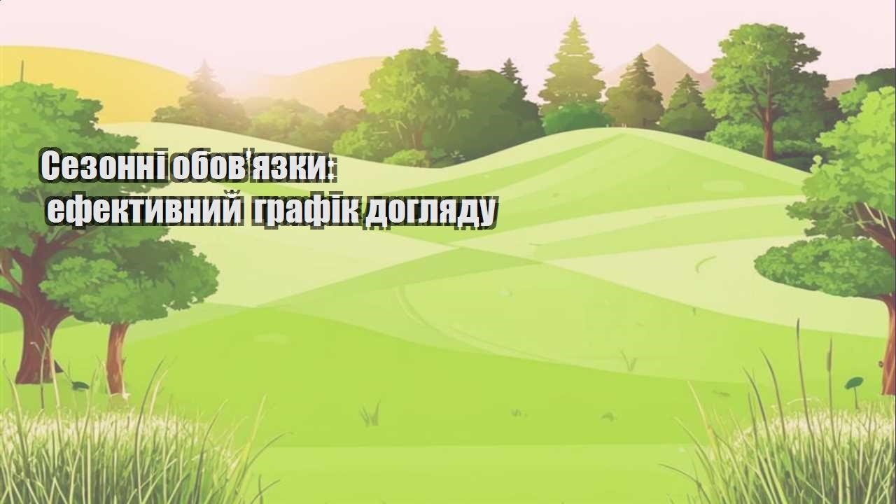 Детальніше про статтю Сезонні обов’язки: ефективний графік догляду
